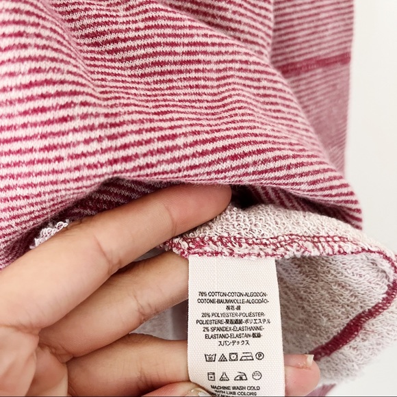 NWOT Free People Laced Cutout Striped Long Sleeve Top / Sweatshirt - Picture 6 of 10